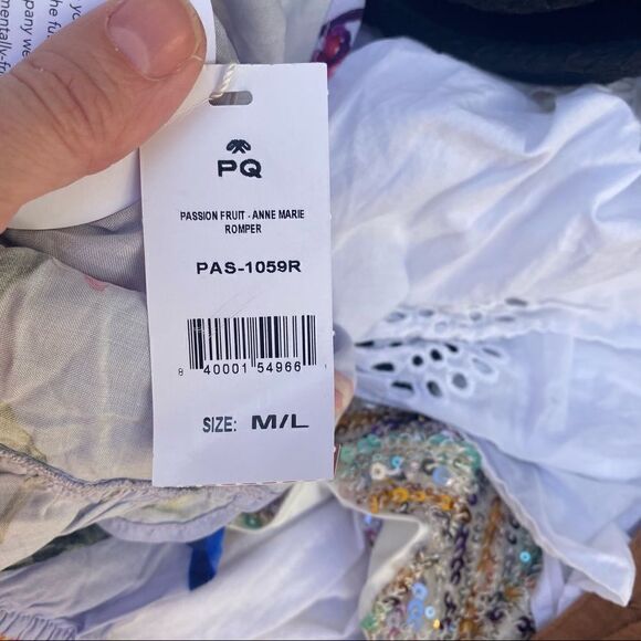 PQ Anne Marie Romper in Passion Fruit- Revolve size M/L NWT - Picture 13 of 16